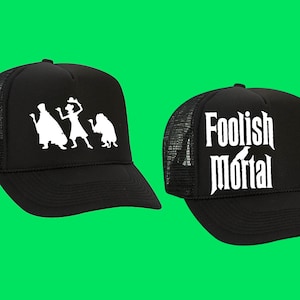 Men / Women / Kids Disney Halloween Hat / Foolish Mortal Hat /  Ghosts Hat /  Kids Disney Hat / Halloween Disney Hat