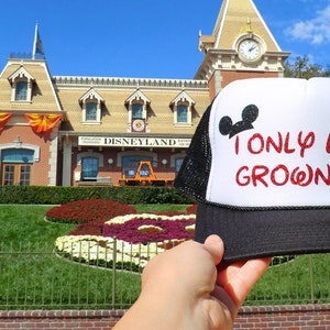 Mickey/Minnie Mouse Trucker Hat / Disney Snapback / Disney Hat / I Only Look Grown Up Disney Hat / Mens Disney Hat / Womens Disney Hat