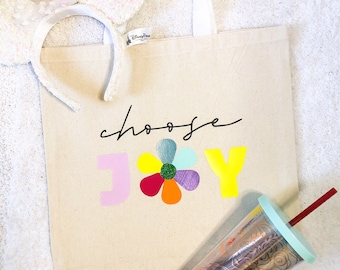 Joy Disney Canvas Tote Bag: Disneyland Autograph, Summer Beach Bag