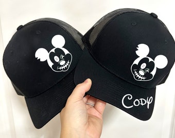 Halloween Mickey Mouse Flat Bill Hat: Kids, Baby, Adult Sizes