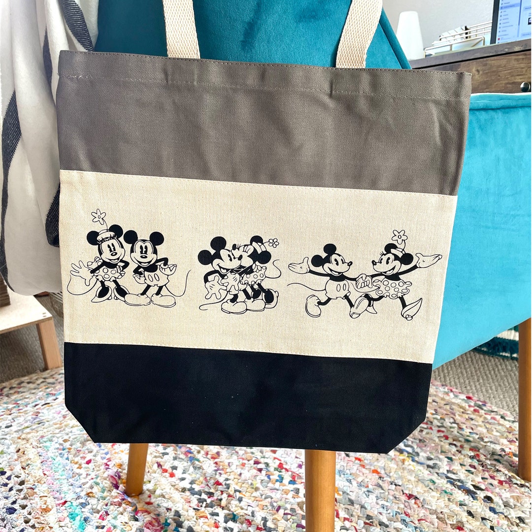 Classic Disney Tote / Disney Book Bag / Canvas Mickey Bag / Minnie