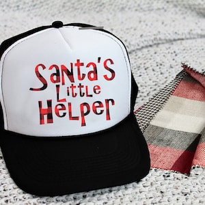 Kids Black Trucker Hat Kids Santa Hat Boys/girls Snapback Cap