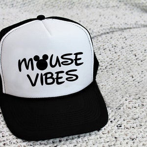 Kids Disney Trucker Hat Adult Disney Hat Snapback Mouse Vibes Disney Hat