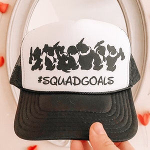 Unisex Disney Hat SquadGoals Trucker Hat Disney Baseball Cap Womens Snapback Mens Hat