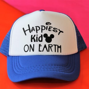 Happiest Kid On Earth Disney Hat / Unisex Disney Hat /  Disney Snapback /  Kids Disney Hat / Disney Trucker Hat / Disney Cap