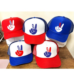Patriotic USA Trucker Hat: Red White Blue 4th of July Hat