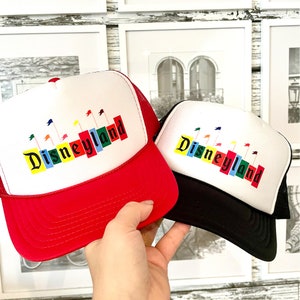 Vintage Disneyland Hat / Dorosły Disney Trucker / Młodzieżowy Disney Trucker / Disneyland Snapback Hat / Disneyland California Trucker