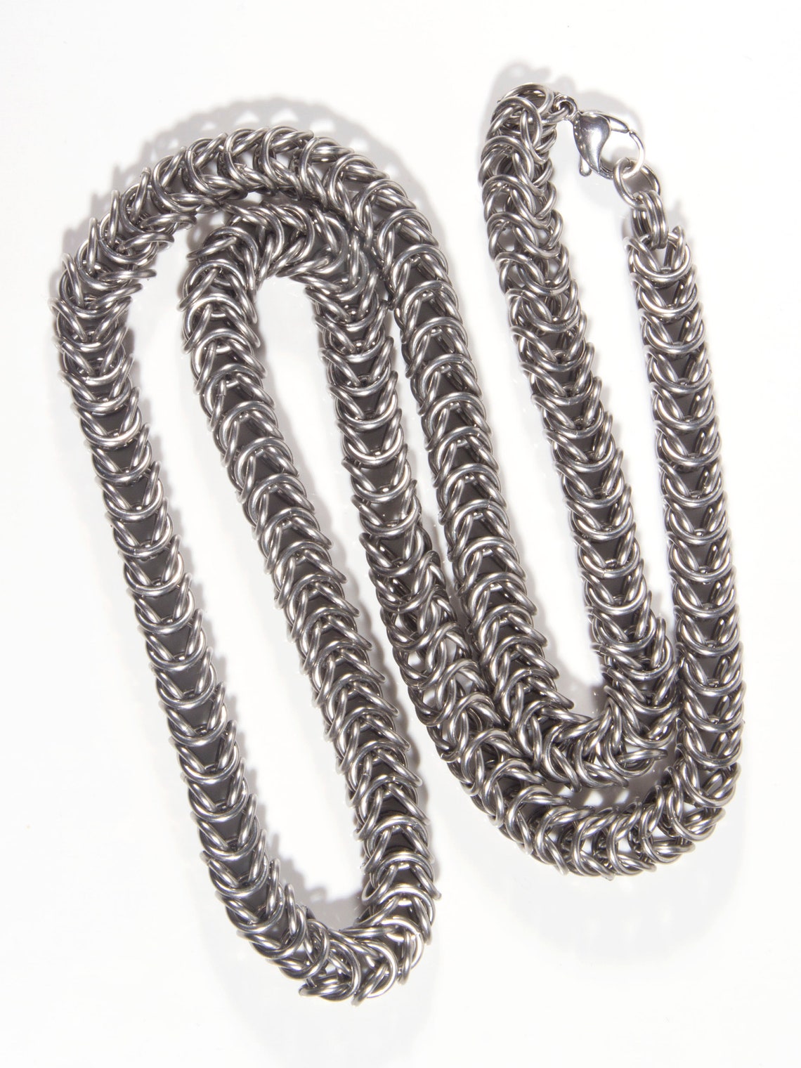 Steel Chainmail Necklace / Stylish Box Chain / Stainless Chainmaille ...