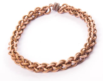 Copper JPL Chainmail Bracelet / Solid Metal Jewelry / Viking / Medieval / LARP / LRP / Live Action Roleplay Jewellery / Chainmaille Healing