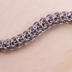 Firewyrm Steel Chainmail Bracelet / Male Solid Metal Bracelet / Viking / Medieval / Heavy Metal / Gothic / BDSM Chainmaille / Kink / Shackle image 5