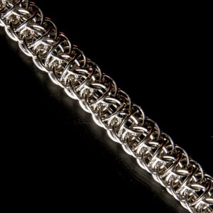 Firewyrm Steel Chainmail Bracelet / Male Solid Metal Bracelet / Viking / Medieval / Heavy Metal / Gothic / BDSM Chainmaille / Kink / Shackle image 6