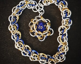 Paladin - Chainmail Bracelet (with optional D20)