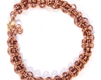 Bronze Chainmail Bracelet / Solid Metal Bracelet / Viking Medieval / LARP LRP / Live Action Roleplay Jewellery / Hoodoo Weave