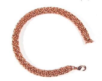 Bronze Chainmail Bracelet / Solid Metal Bracelet / Viking Medieval / LARP LRP / Live Action Roleplay Jewellery / Viking Knit Bracelet
