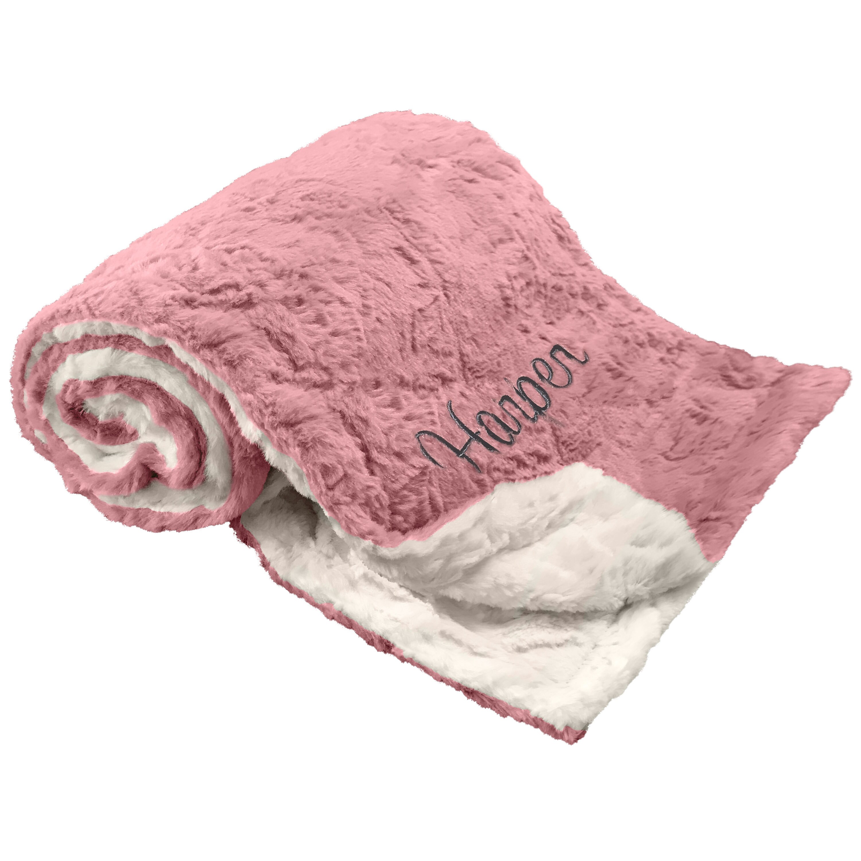 Pink fluffy blanket baby sale