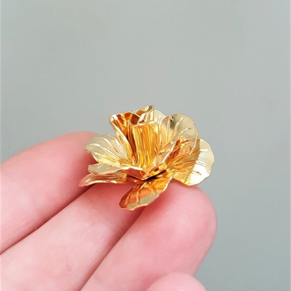 X Gold Plated Rose Flowers mm Gold Plated 3D Rose   Etsy