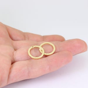 2/4 x Round Bezel Frames, Ribbed Texture, 18K Gold Plated, 15mm x 16mm, by JMSLondonCo.