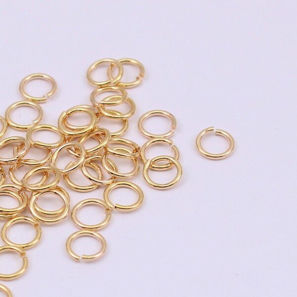 100/200/400 x 18K Gold Plated 5mm Jump Rings, Flush Closing, by Jewellery Making Supplies London ( JMSLondonCo )