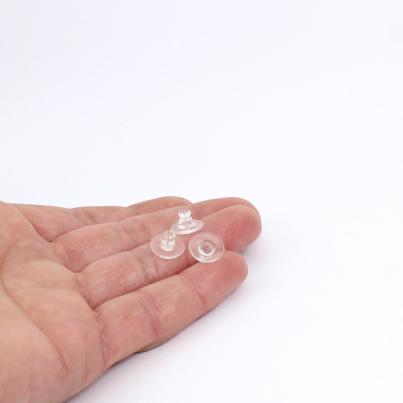 Silicone Earring Plug Closure Stopper Ear Nut Ear Stoppers Transparent Caps  Closures for EAR HOOKS Clear 