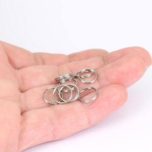 50/100 x スプリットリング、外径10mmステンレススチール製ダブルジャンプリング、Jewellery Making Supplies London (JMSLondonCo)製