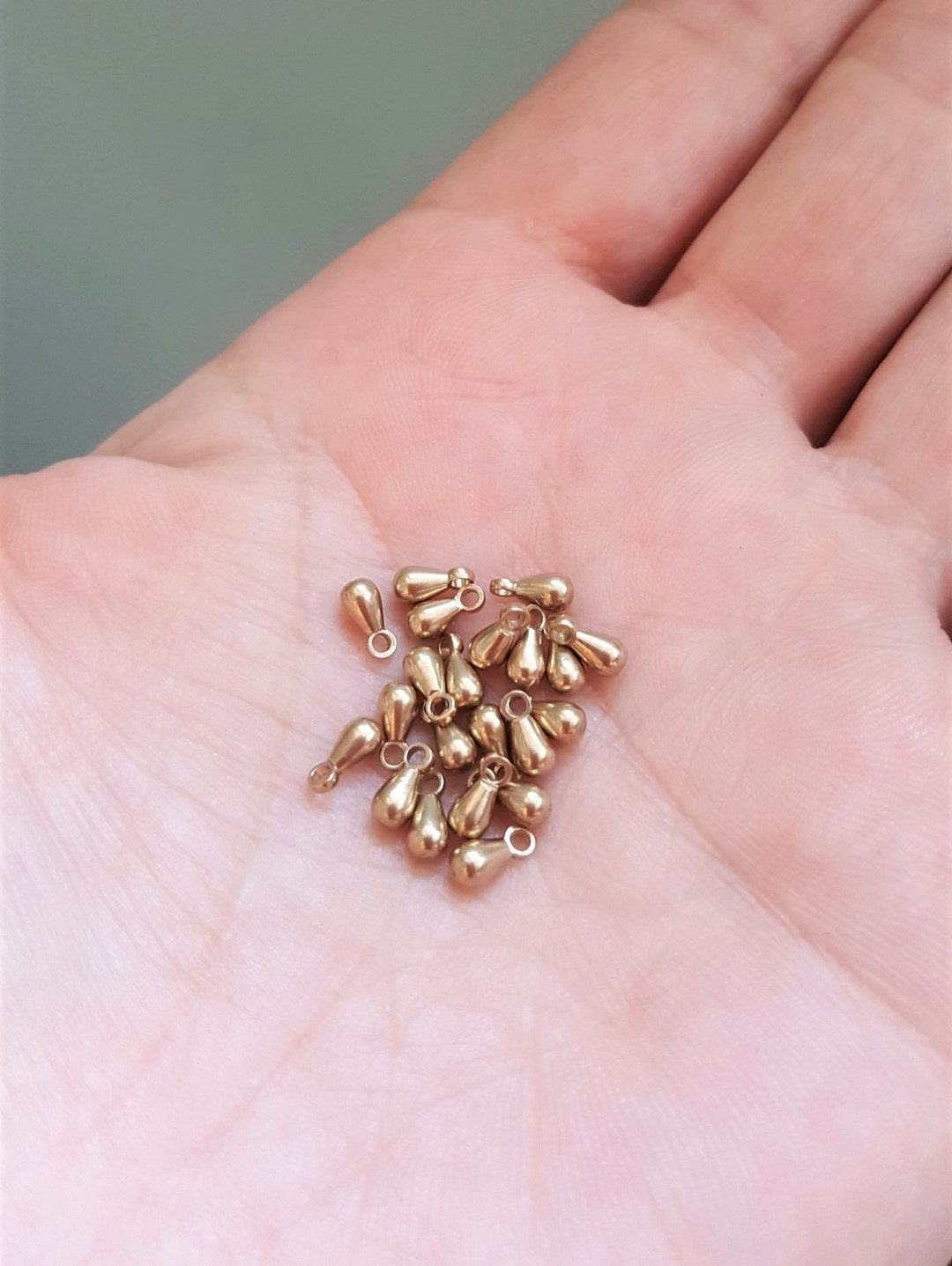 100/200 X Brass Extender Chain Ends, Solid Raw Brass Pieces, 6mm X 3mm