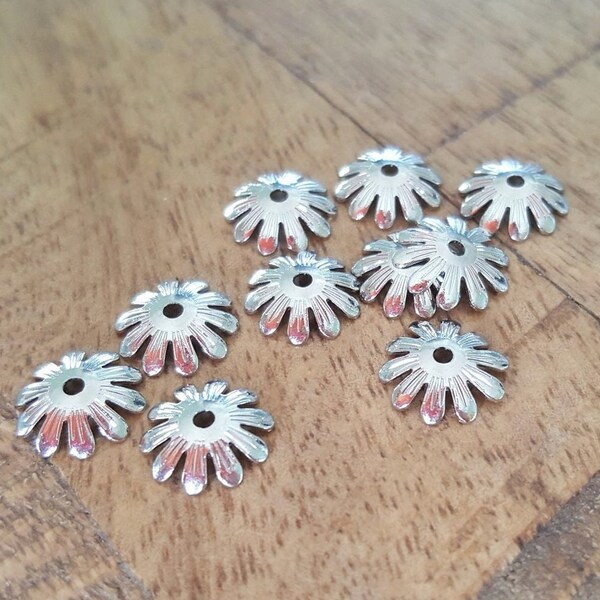 Silver Bead Caps Etsy UK