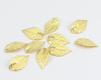 Leaf Shape Charms 46x26mm Raw Brass Charms Oz3649 - Etsy