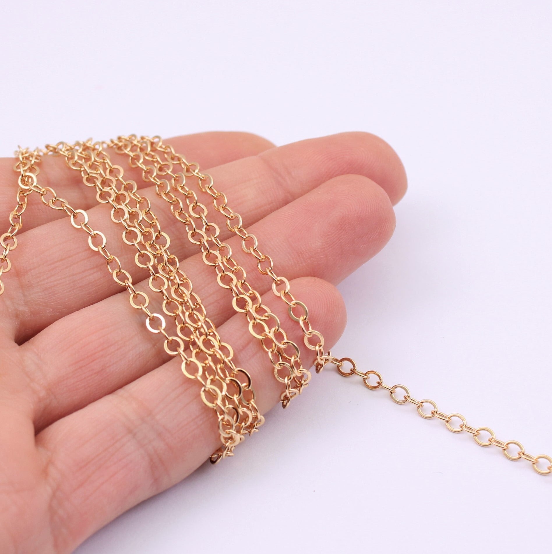 5 M/lot Silver/gold/bronze Plated Necklace Chains for Jewelry Making  Findings Materials Handmade DIY Necklace Chain Supplies 