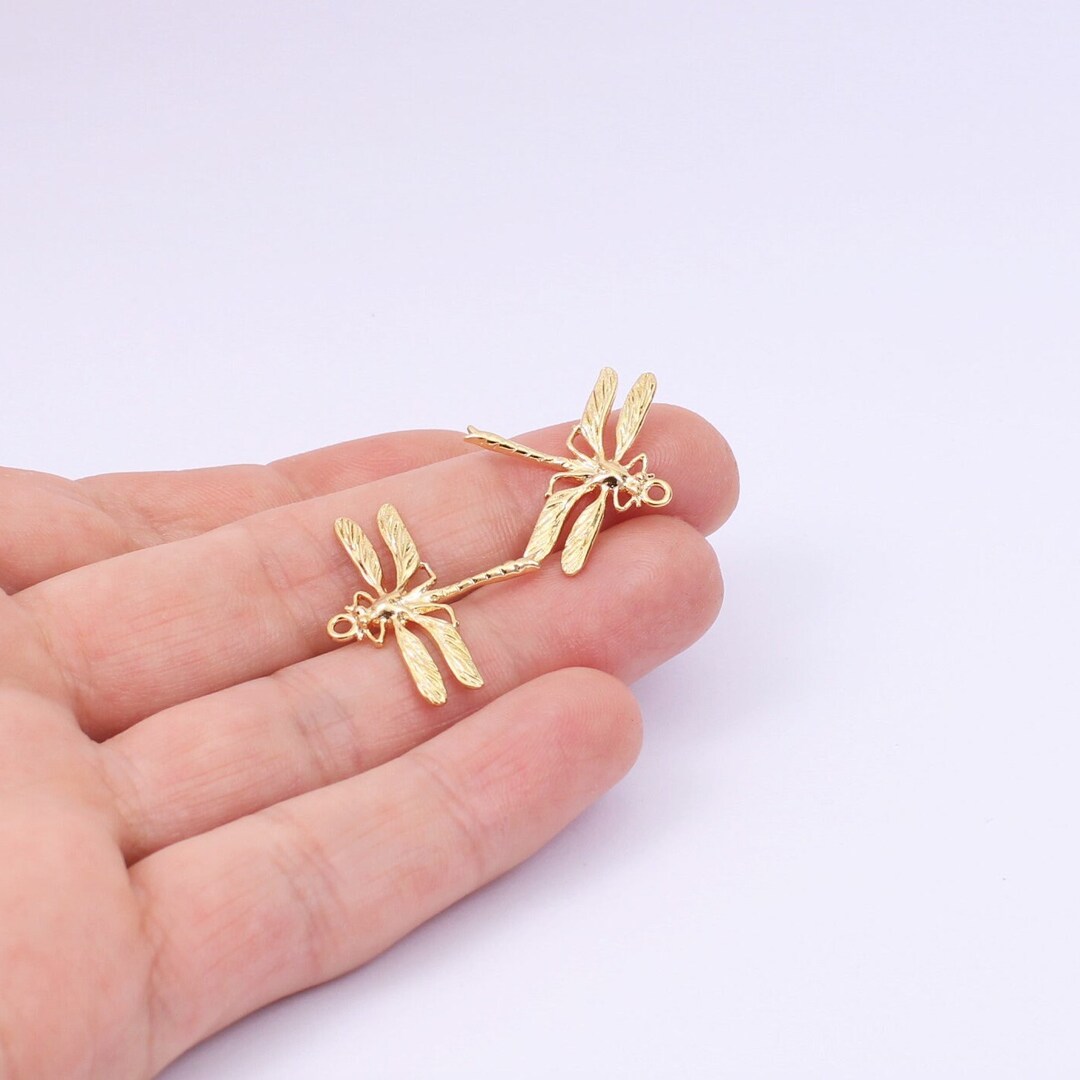 1-2-4-x-gold-plated-brass-dragonfly-charms-23mm-x-26mm-finely