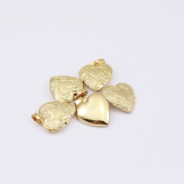 Gold Heart and Lock Set