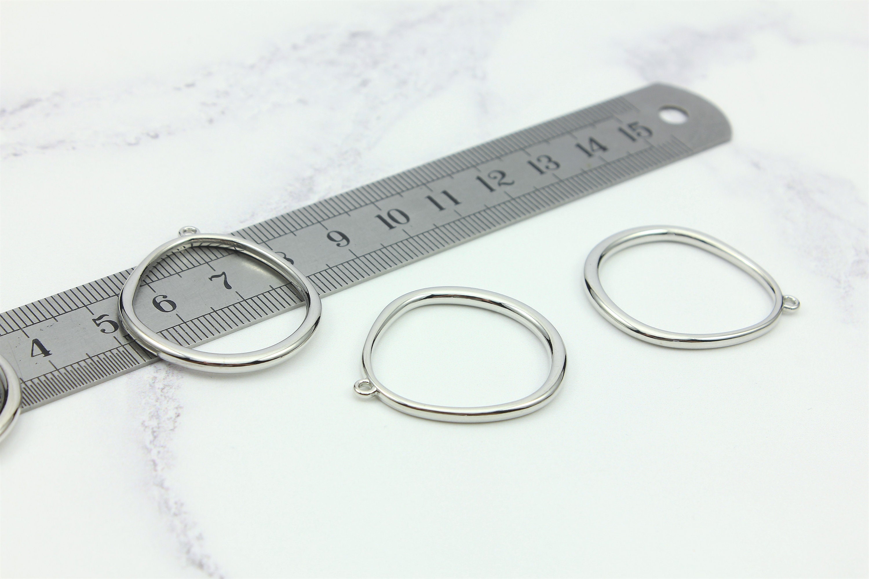 Jewellery Making Connectors 2 x Silver Tone Plated Pieces by Etsy