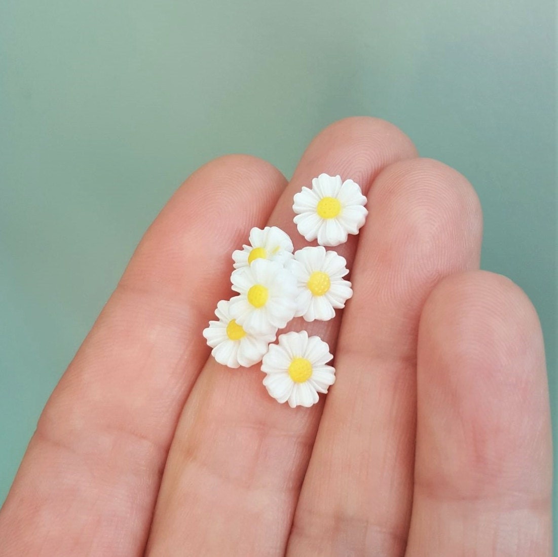 DAISY Pressed Flower Resin Crafts For DIY Art Jewelry Making 12pcs Dried  Daisy Flowers