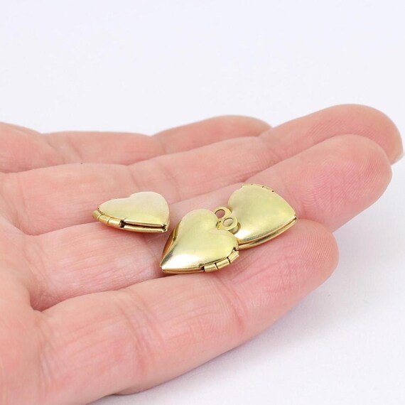 18kハート型チャーム 2個セット オープンハート型チャーム 2個セット 18K 18kハート型チャーム 2個