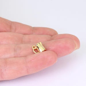 1/2 x Tiny 3D Jug Charms, Miniature Homewares, 18K Gold Plated Brass, by Jewellery Making Supplies London ( JMSLondonCo )