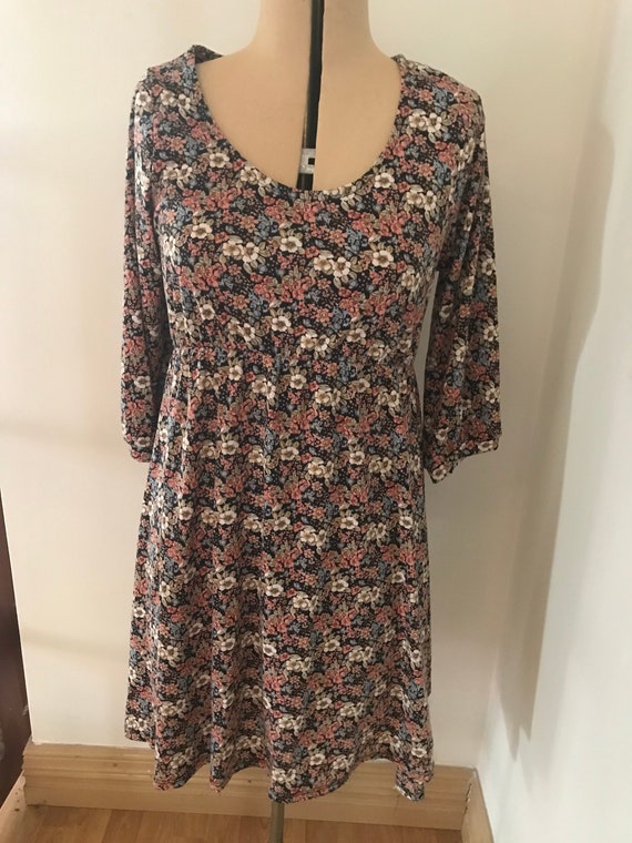 90s floral babydoll dress