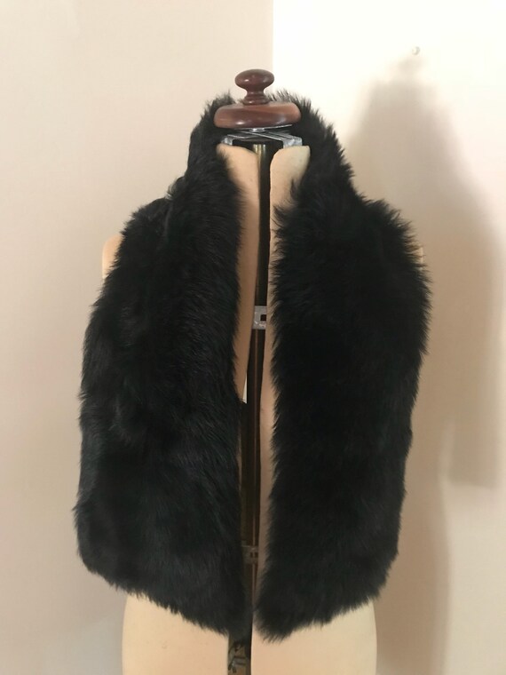 vintage faux fur shawl