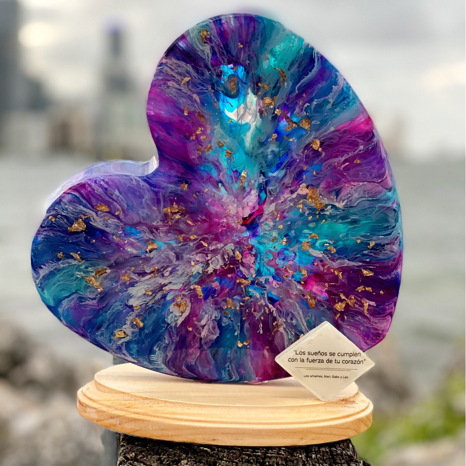 Resin Heart. Heart sculpture. Resin Art Decoration. Heart Etsy