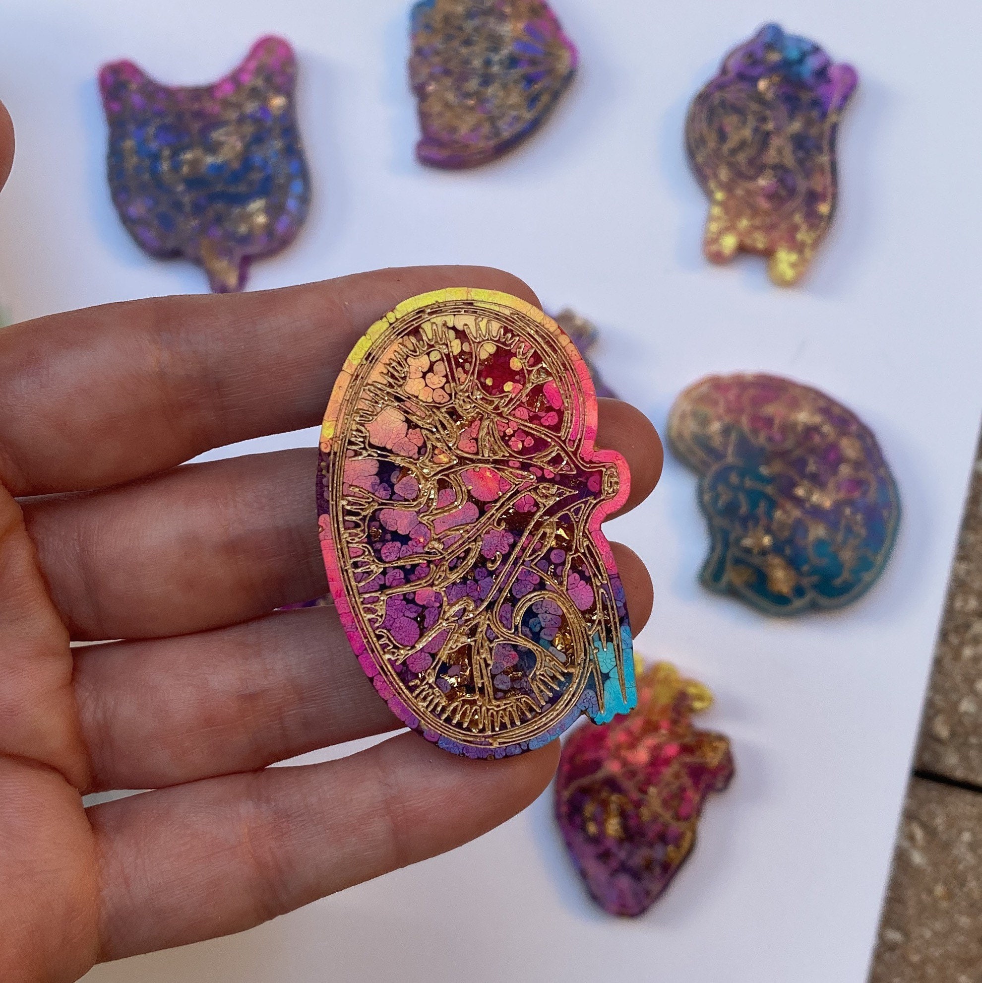 Resin Kidney Keychain. Resin Kidney Pin. Kidney Kidney Etsy