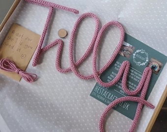 Personalized Knit Wire Name Sign | Nursery Decor, Kids Room