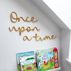Décoration de chambre de bébé « Il était une fois » en fil de fer - Couleur personnalisée