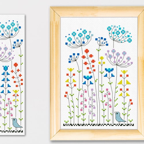 Dandelions Bookmark Cross Stitch Pattern Instant Download Etsy