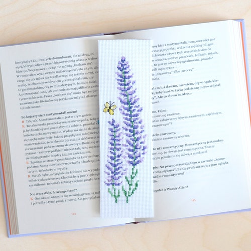 Bookmark Cross Stitch Pattern PDF Rainbow Umbrellas Book Etsy