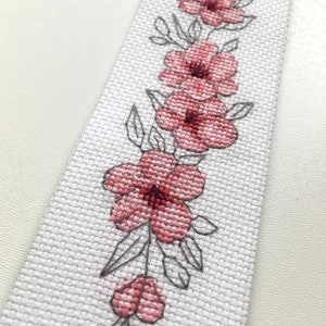 Cross Stitch Pattern Bookmark Cherry blossom Cherry flower Sakura Instant download PDF image 5