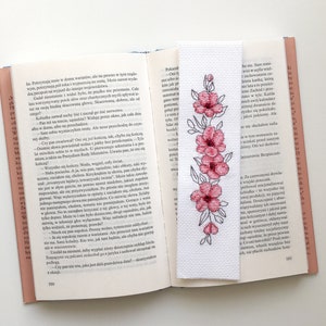 Cross Stitch Pattern Bookmark Cherry blossom Cherry flower Sakura Instant download PDF image 2