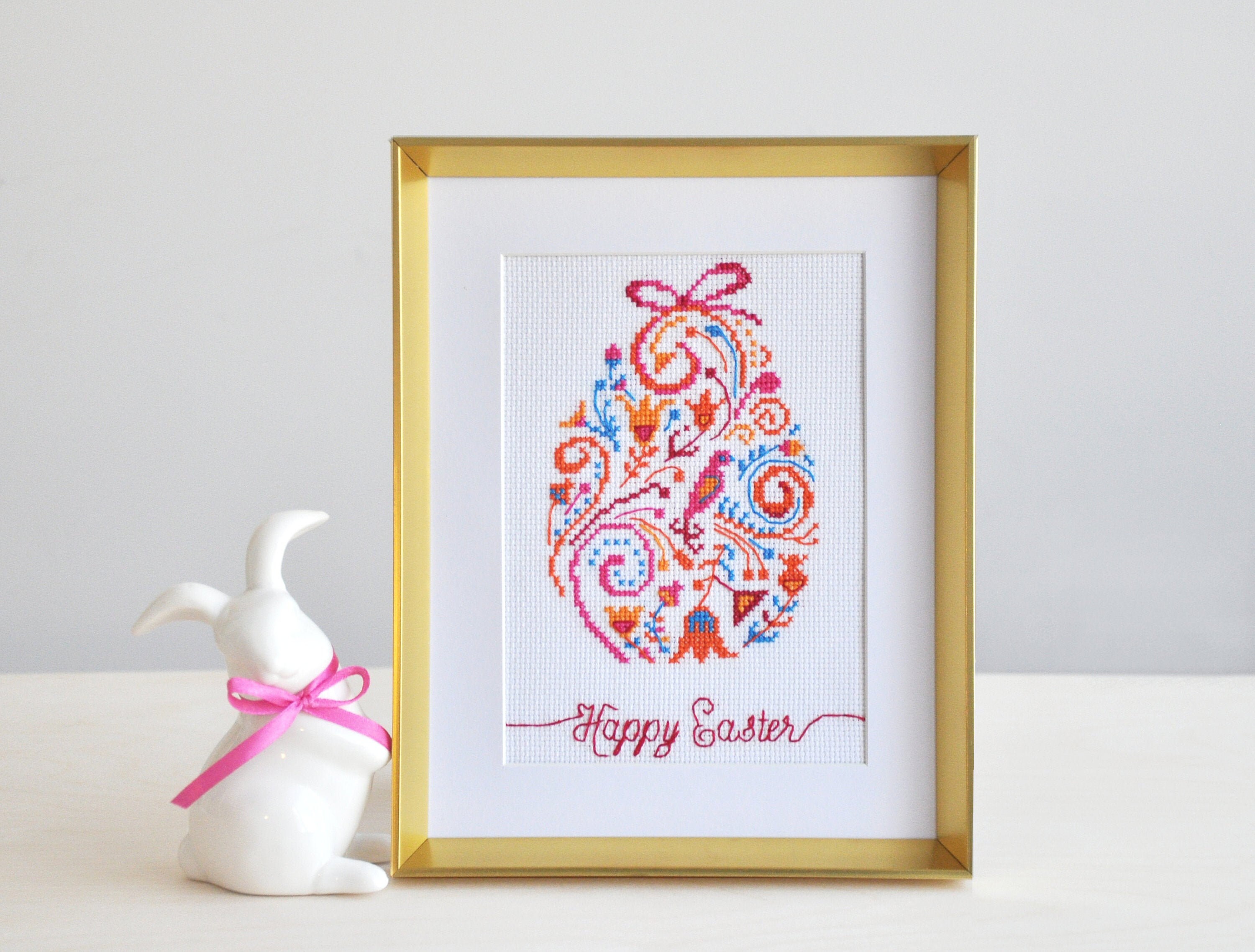 Easter Egg Cross Stitch Pattern - Instant Download PDF - Etsy