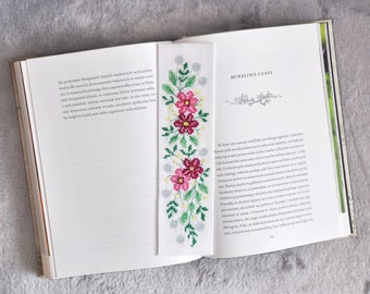 Patrón de punto de cruz Marcador Flores rosas florales - descarga instantánea PDF