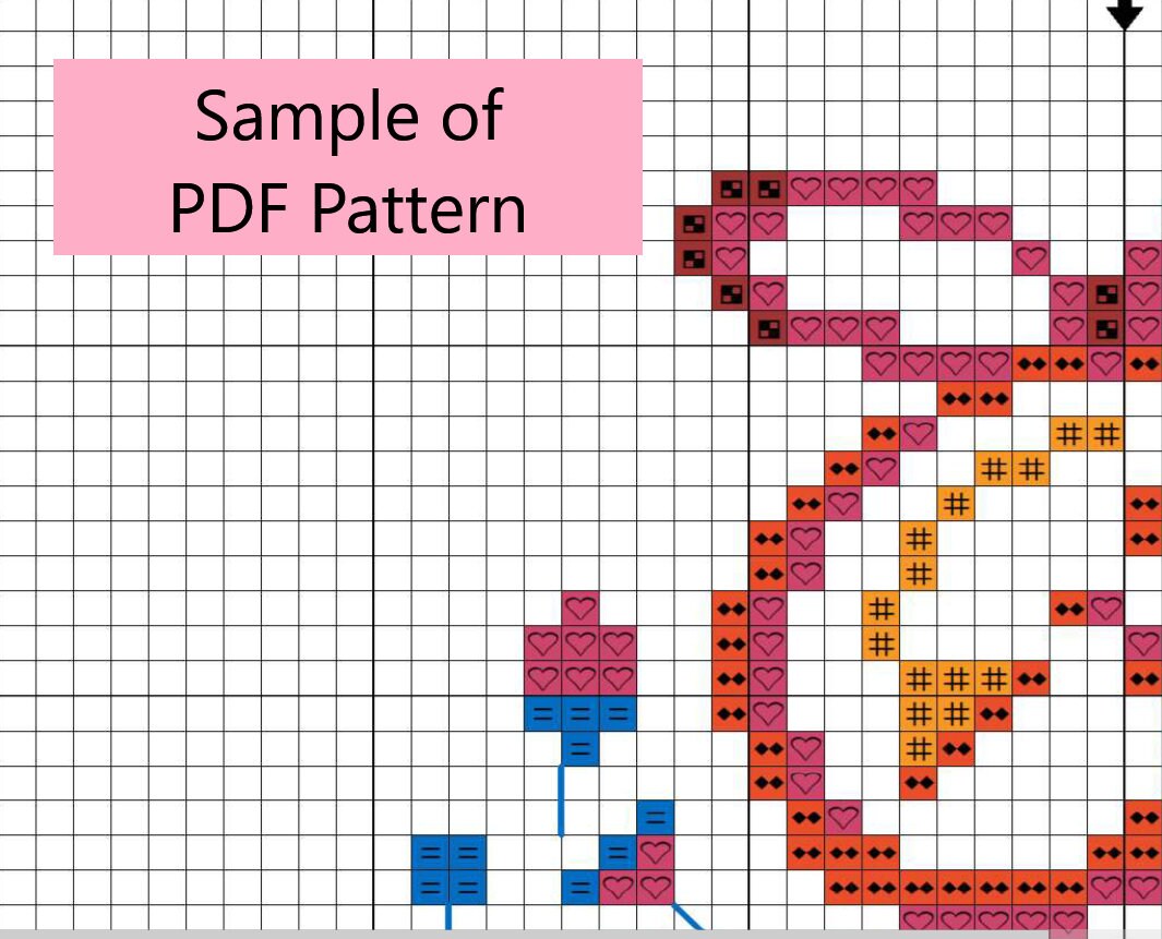 Easter Egg Cross Stitch Pattern - Instant Download PDF - Etsy