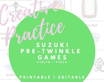 Suzuki Pre-Twinkle Games Printable Flashcards for Violin & Viola