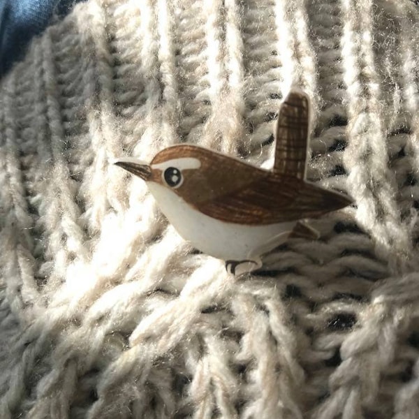 Bewick's Wren Lapel Pin (or magnet)