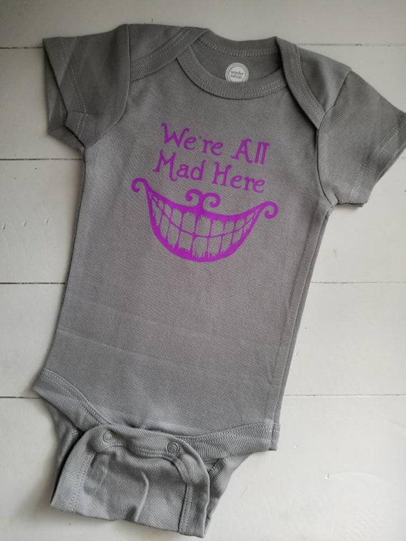 cheshire cat baby onesie